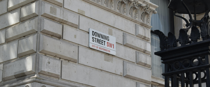 The Downing Street sign