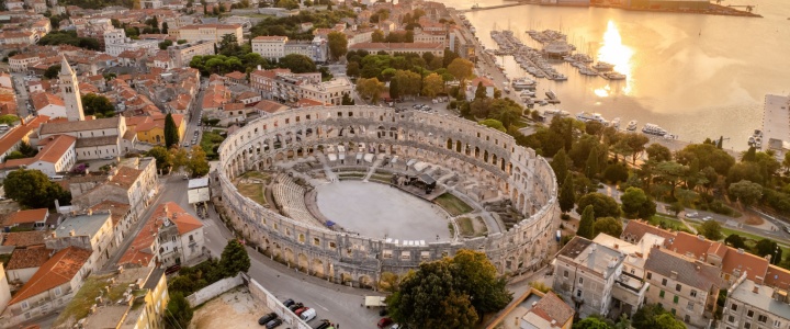 The Pula Arena amphitheatre in Croatia